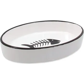 miska pro kočku Miska MAGIC CAT keramická oválná s rybkou&nbsp;16 cm