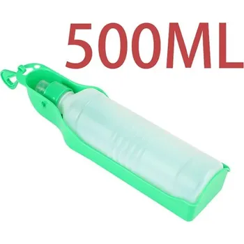 Miska pro psa Cestovní láhev na vodu pro psy | Skládací přenosná miska pro domácí mazlíčky - zelená 500 ml