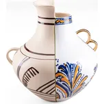 SELETTI Váza Hybrid Nazca, bílá / barevná, Ø 22,5 cm, porcelán bílá, béžová, barevná - Doprava zdarma