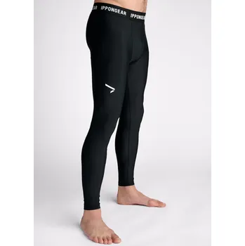 Pánské legíny Pánské sportovní legíny IpponGear Essential dlouhé - Black černé Velikost: XL