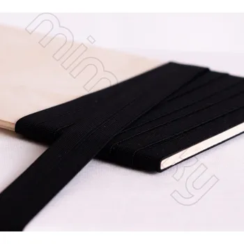 Textilie Lemovací pruženka matná černá 21mm