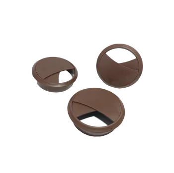 Nábytkové kování Kabelová průchodka 70mm, zaklapávací-hnědá 07