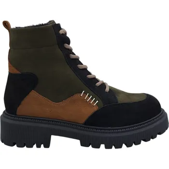 Dámská zimní obuv Wild 191469 Dámské celokožené kotníkové boty black / khaki 36