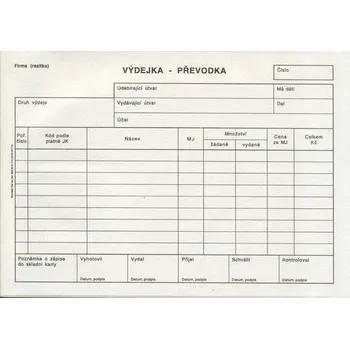 Tiskopis Převodka výdejka A5, 50l /ET240/ 514012