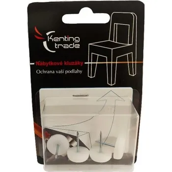 Blister KENTING - Kluzák s hřebem F0103.40 W, 19mm, barva bílá