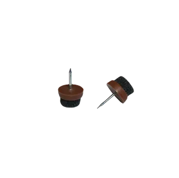 Kluzák s filcem, 19mm (hnědý plast; černý filc)