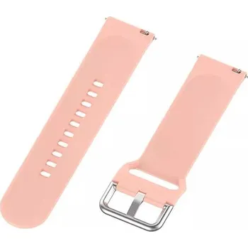 eses Silikonový řemínek s provlékáním - Růžový, 22 mm