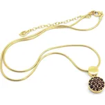 Stříbrný náhrdelník s českým granátem Astrak - Zlacení