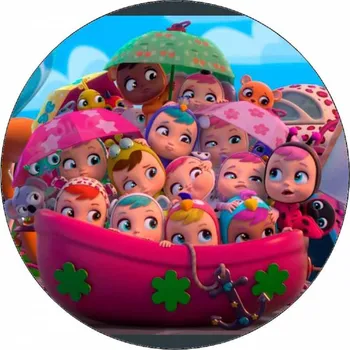 Jedlá dekorace na dort Jedlý papír Cry babies miminka 19,5 cm