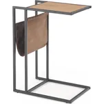 Odkládací stolek COMPACT 65x47 cm černá/hnědá
