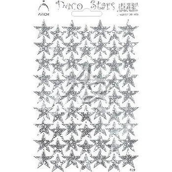 samolepka samolepka holografická-Hvězdičky stříbrné