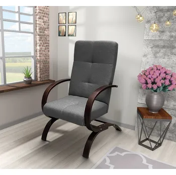 Křeslo Křeslo Fima šedá/ořech