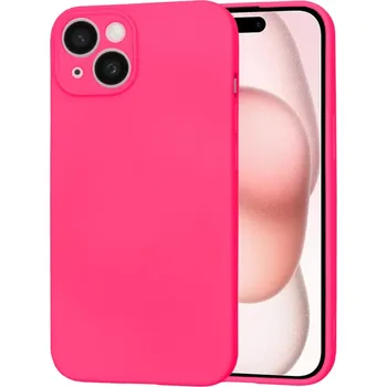 Pouzdro na mobilní telefon Kryt iPhone 15 Plus Techsuit SoftFlex - hot pink