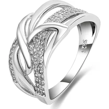 Prsten NUBIS® Stříbrný prsten se zirkony - velikost 51 - NB-5557-51