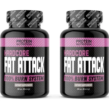 Fitness strava 1+1 Zadarmo: Hardcore Fat Attack - Protein Nutrition Balení: 100 kaps. + 100 kaps.