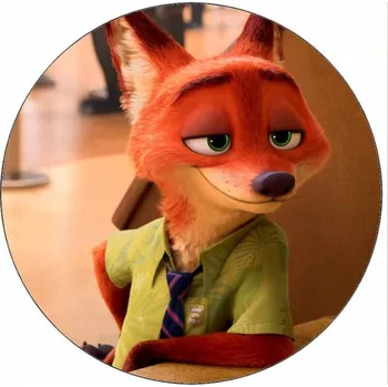Jedlá dekorace na dort Jedlý papír Nick ze Zootropolis 19,5 cm