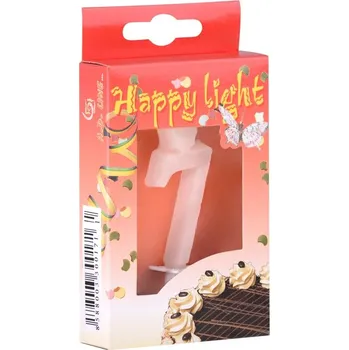 Svíčka Emocio Dortové číslo 7. svíčka v krabičce 18 gram