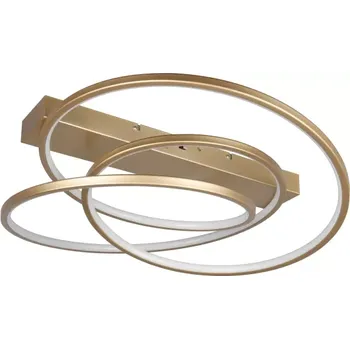 Trio Leuchten 649110179 DARVIN - Stropní zlatý LED lustr s možností přepínání barvy světla, 2300+3000+4000K, LED 34W, 64 x 49cm (Moderní lustr s přepínáním barvy světla, stmívatelný vypínačem)