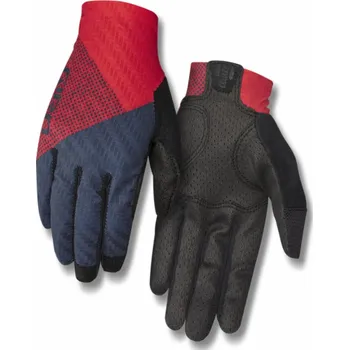 Cyklistické rukavice Dámské cyklistické rukavice GIRO Riv ette CS, červená, tmavě modrá a černá, velikost L