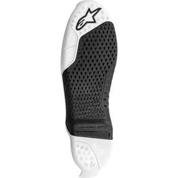 Moto obuv ALPINESTARS podrážky pro boty TECH 10 model 2021 a dále černá/bílá pár - 48 až 49,5 (US 13 až 14)