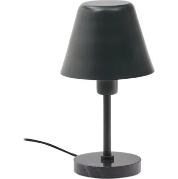 Lampička Tmavě zelená kovová stolní lampa Kave Home Calina