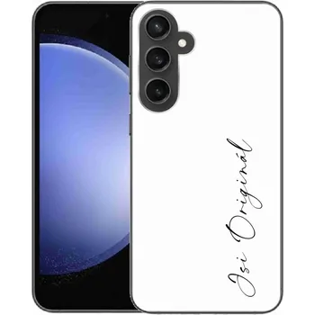 Pouzdro na mobilní telefon Gelový kryt mmCase na Samsung Galaxy S23 FE - jsi originál bílé pozadí