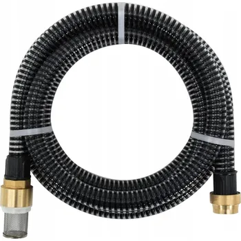 Zahradní hadice Sací hadice s mosaznými koncovkami, 15 m, 25 mm, černá