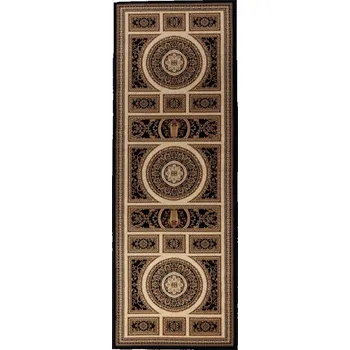 Běhoun Herat 105989 Black Cream - doprava zdarma