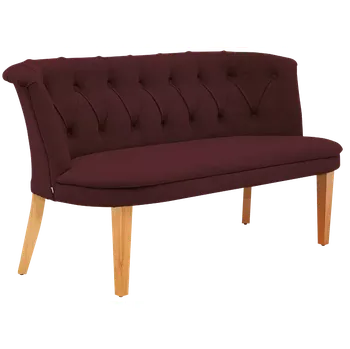 Sedací souprava SCALA, pohovka, moření přírodní, látka vínová