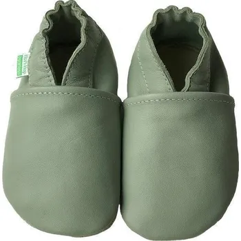 Kojenecké oblečení Hopi Hop Kožené capáčky Barefoot Vel. XL (18-24 měs.) Sv. šedé
