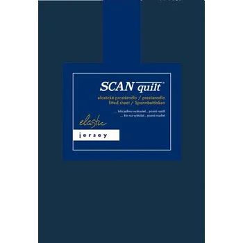 Prostěradlo SCANquilt napínací prostěradlo JERSEY ELASTIC LYCRA tmavě modrá výška matrace do 30 cm 100 x 220 cm