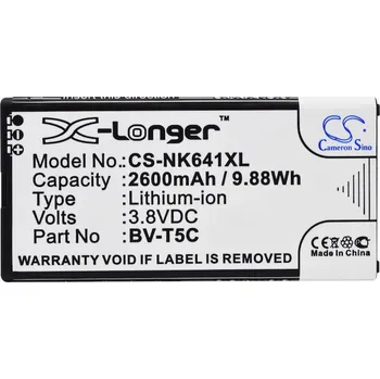 Baterie pro mobilní telefon VHBW Baterie pro Nokia Lumia 640, BV-T5C, 2600 mAh