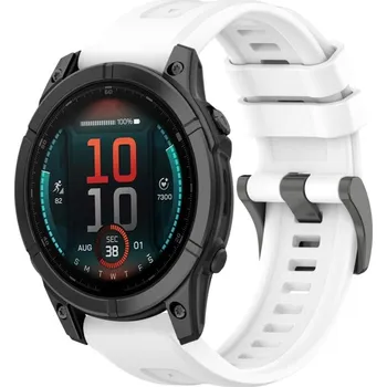 VSECHNONAMOBIL 87360 SILICONE Vyměnitelný řemínek pro Garmin Fenix E 47mm bílý