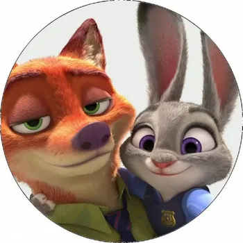 Jedlá dekorace na dort Jedlý papír Judy a Nick selfie 19,5 cm