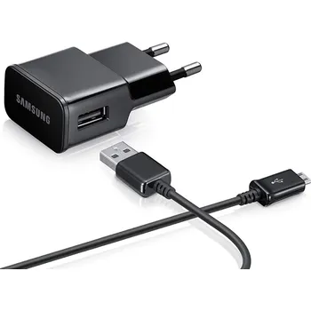Samsung Nabíječka pro telefony Samsung ETA-U90EBE, s kabelem MicroUSB, originální, černá, 2A
