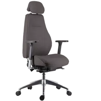 PRESTIGE, židle kancelářská, látka šedá