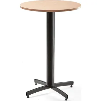 Jídelní stůl Barový stůl SANNA, Ø700x1050 mm, černá/buk