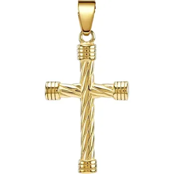 Náhrdelník IZMAEL Přívěsek na řetízek HO 34549 Cross Zlatá KP34549