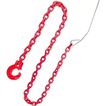 Řetěz Lesnický kulatý přibližovací řetěz 8x3000 mm, komplet s hákem a lesnickou jehlou, 2 ...