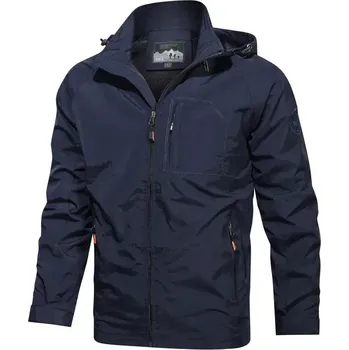 Pánská softshellová bunda Pánská jednobarevná bunda proti větru Barva: Tmavě Modrá, Velikost: 5XL