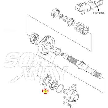 Motor pro motocykl Suzuki Ložisko 25x52x13 0926225136