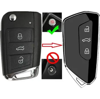 Autoklíč Náhr. obal klíče pro VW, 3-tlačítkový - 48VW130