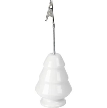 Home Styling Collection Dekorační stromeček s držákem na kartičky, 13 cm, bílá barva