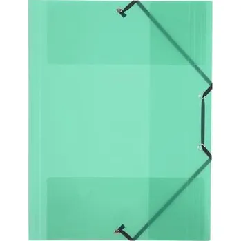 Desky s gumičkou "PropyGlass", transparentní, zelená, PP, 15 mm, A4, VIQUEL 113373-08