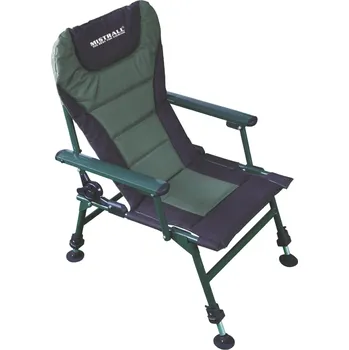 Bivak Mistrall křeslo zeleno-černé vzor 2