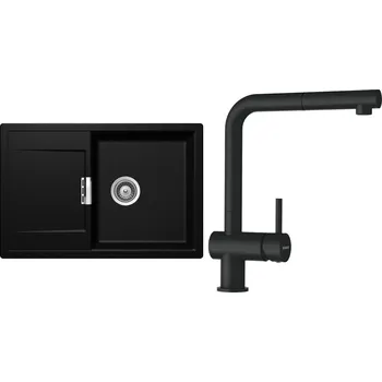 Granitový dřez Set Schock S7-2 (dřez Mono D-100 Magma + baterie Epos.120 Magma)