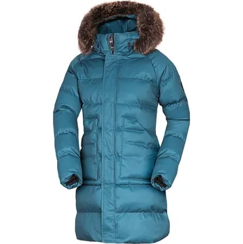 Dámská větrovka Northfinder Dámská zateplená dlouhá bunda s kožešinou JODY, modrá, M