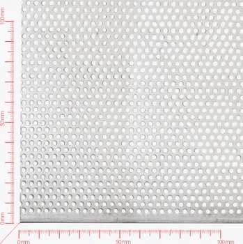 Plech Děrovaný plech; děrování kruhové přesazené; otvor 2,5mm; rozteč 4mm