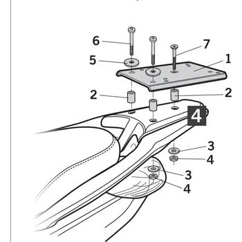 Zavazadlo na motocykl SHAD Nosič kufru SHAD Medley 130.V0MD16ST