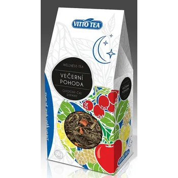 Čaj Vitto Tea ČAJ WELLNESS VEČERNÍ POHODA - SYPANÝ OVOCNÝ ČAJ 50g VITTO TEA, VÝPRODEJ DMT 08/23